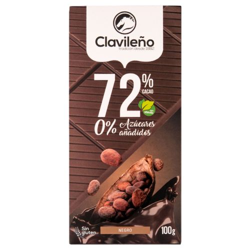 Chocolate Negro - Dunkle Schokolade 72% Kakao - 100g Tafel 