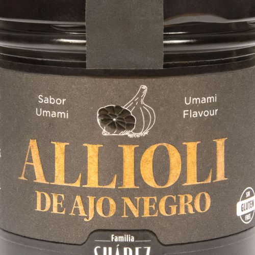 Allioli de Ajo Negro Black Allium mit schwarzem Knoblauch 